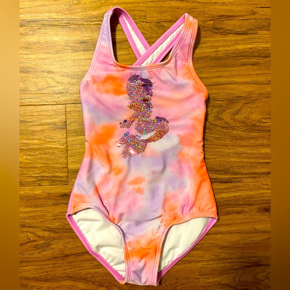 Tie Dye Sequin Mermaid Swimsuit